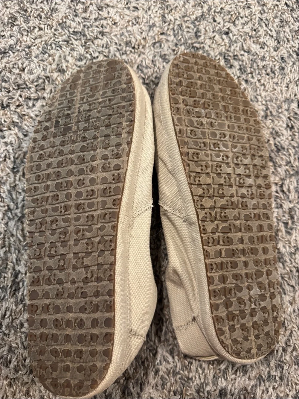Sanuk Mens Beige Slip-On Canvas Sneakers Size 10